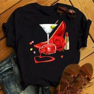 Martini, Heels and Polish Graphic Tee